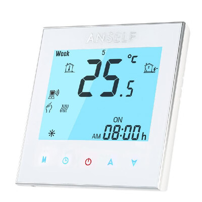 

Anself 3A 110240V Water Heating Energy Saving WIFI Smart Thermostat with Touchscreen LCD Display Durable Programmable Temperature