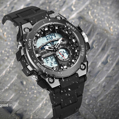 

Waterproof Dual Display Military Watch Men 2018 Top Brand Luxury Sports Wrist Watch For Men Meskie Erkek Kol Saati Zegarek Meski