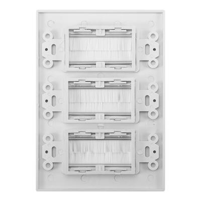 

Greensen Plastic Anti-dust Brush Cable Wall Plate Port Insert Cover Outlet Mount Multimedia Panel NewWall Plates