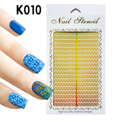 

〖Follure〗1Pc Irregular Hollow Nail Art Vinyls Stencil Stickers Manicure