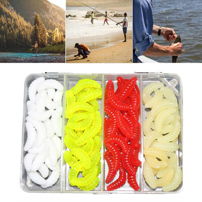 

Saidsome 4-Color Combination 100 Stick Breadworm Soft Bait Worm Shrimp Fishing Bait fishing bait fishing lure