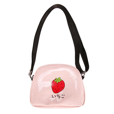 

Fruit Print Women Small Messenger Bags Patent Leather Shoulder Handbags