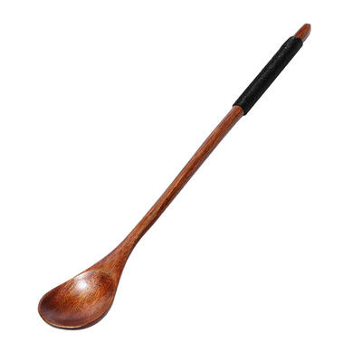 

Long Handle Spoon Wood Rice Soup Dessert Coffee Tea Mixing Kitchen Tools