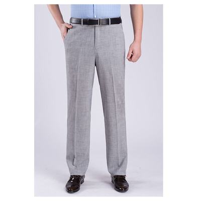 

WENGUANGUO Summer thin section pleated high waist free hot straight loose standard version mens trousers 7944