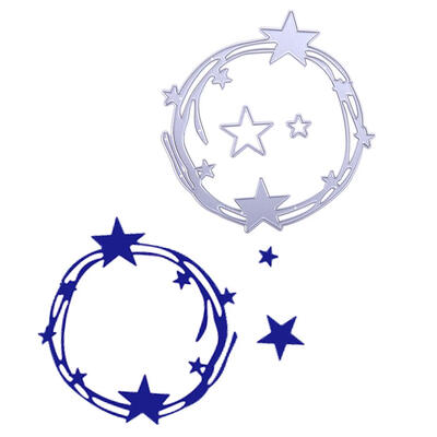 

3pcs Stars Circle Cutting Dies Scrapbooking Carbon Steel Cutting Pressing