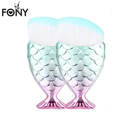 

〖Follure〗Fish Scale Makeup Brush Fishtail Bottom Brush Powder Blush Makeup Cosmetic Brush