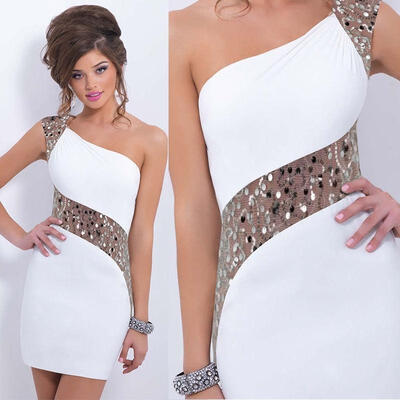 

Fashion Luxury Womens Summer Sequins BodyCon Lace Evening Sexy Party Cocktail MINI Dress