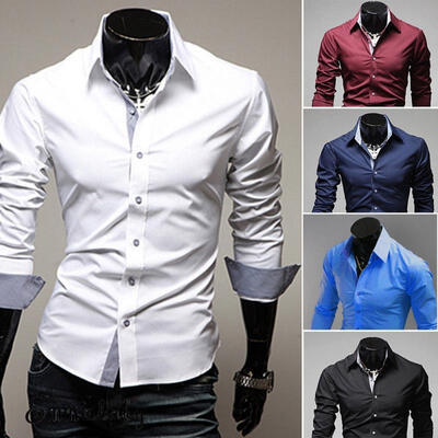 

Men&39s Slim Fit Long Sleeve Slim T-shirts Casual Tee Shirt Tops Plus Size -3XL niceshirt