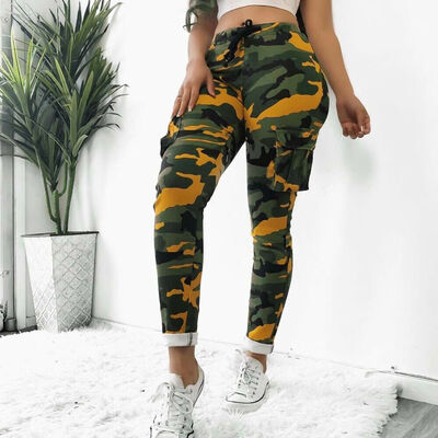 

Womens Camo Cargo Trousers Casual Pants Military Army Combat Camouflage Print