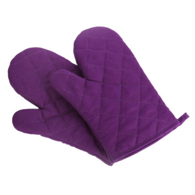 

11-Inch Cross Woven Polyester Cotton Lining Oven Mitts Kitchen Cooking Baking Gloves Heat Resistant Non-Slip Grip Pot Holders