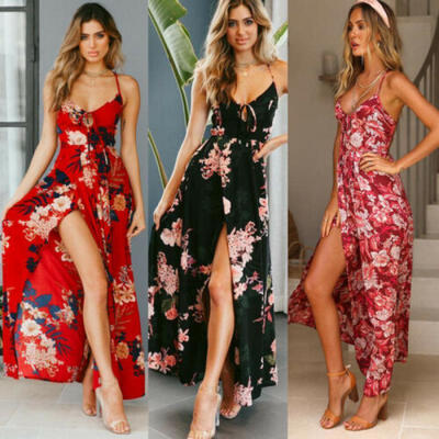 

Hot Women Summer Boho Long Maxi Dress Evening Party Cocktail Beach Sundress