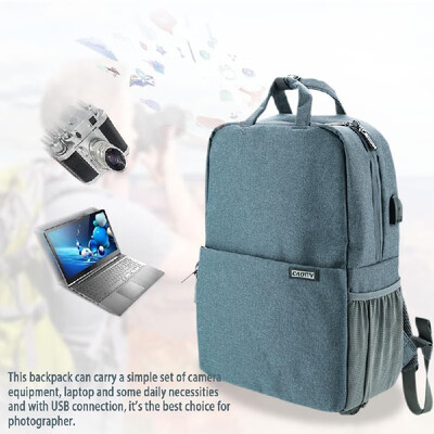 

Laptop Backpack Multi-purpose Travel-bag Photography Package Camera Laptop Bag Waterproof Shockproof with USB Connection