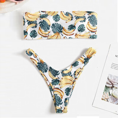 

Saidsome Women Bandeau Bandage Bikini Set Push-Up Brazilian Swimwear Beachwear Swimsuit