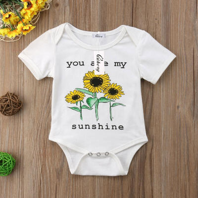 

Newborn Infant Baby Girl Kids Romper Jumpsuit Bodysuit Sunflower Clothes Outfits