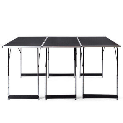 

3 pcs Folding Height Adjustable Camping Picnic Table Set