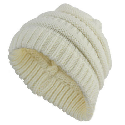 

Women Beanietail Messy Bun Ponytail Knitted Beanie Skull Winter Hat Lot