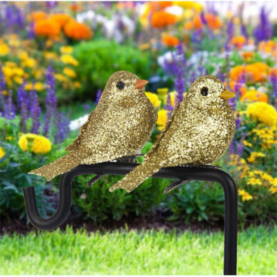 

Greensen 12PCS Handmade Simulation Parrot Garden Decor Feather Lawn Foam Figurine Ornament