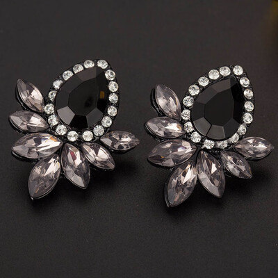 

Popular simple design bow hollow pearl earrings pearl rhinestone earrings exquisite ruby girl jewellery earrings