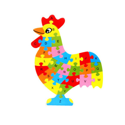 

Gotoamei Kids Baby Wooden Wood Animal Puzzle Numbers Alphabet Learning Educational Toy