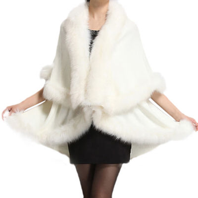 

Winter womens faux fur coat warm jacket