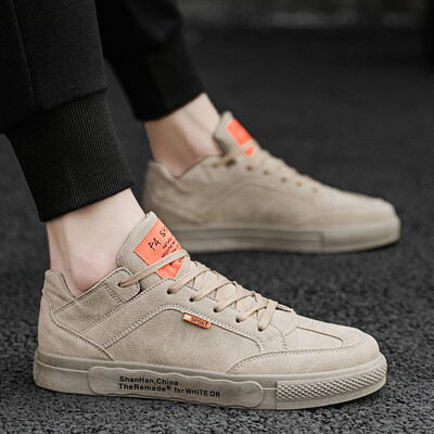 

2019 summer new mens shoes Korean version trend of leisure canvas tide shoes student cloth shoes flat bottom autumn board shoes
