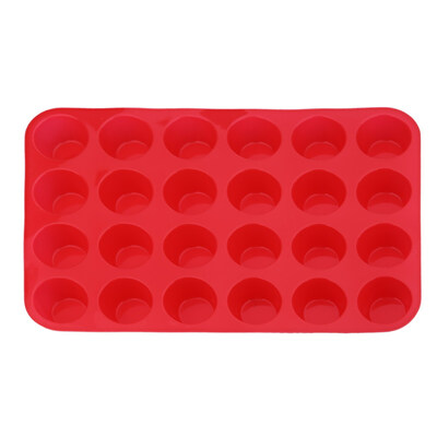 

24 Integrated Circular Cup Non-Stick Silica Gel Muffin Bakeware Baking Mo