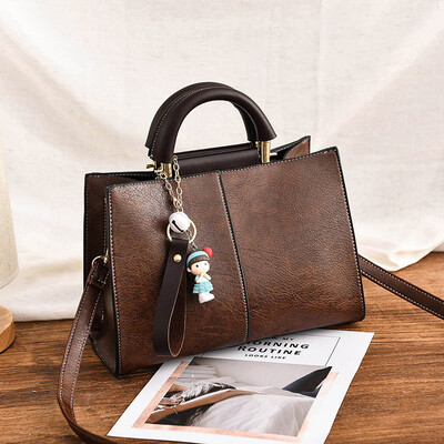 

Baggage Ladies Large Capacity retro tote bag simple handbag Korean version single shoulder bag soft oblique Bag tide
