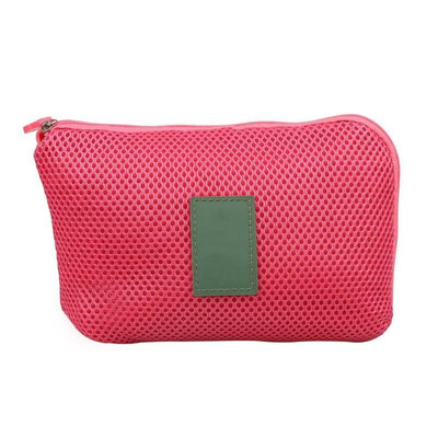 

Travel Zipper Nylon Mesh Makeup Bag Digital Electronic Product Storage Bag