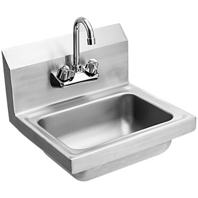 

Stainless Steel Wall Mount Washing Sink Basin with Faucet