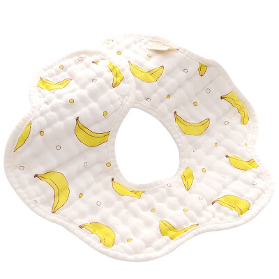 

8-layer Cotton Gauze 360 Degrees Rotating Infant Baby Bibs Print Cotton Saliva Towel Baby Bibs