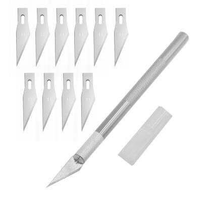 

Anti Slip Aluminum Alloy Handle Scalpel Blade Carving Knife Paper Cutter