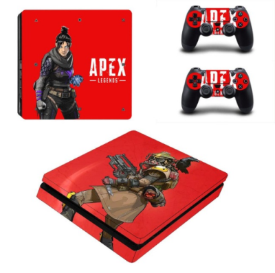 

new Apex Legends vinyl Decal Skin Sticker For Sony Playstation 4 PS4 slim Console 2Pcs Controller Film Stickers