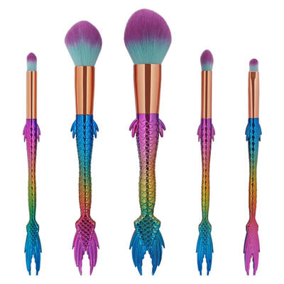 

5pcs Animal Mermaid Fins Makeup Brushes Set Professional Foundation Brush