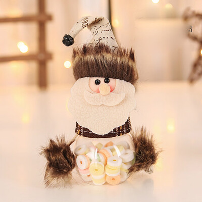 

〖Follure〗Merry Christmas Children Santa Claus Snowman Elk Candy Packaging Candy Jar Bin