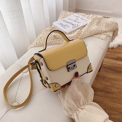 

Summer small fresh bag female 2019 new Korean version of the fashion hit color handbags wild shoulder slung small square bag