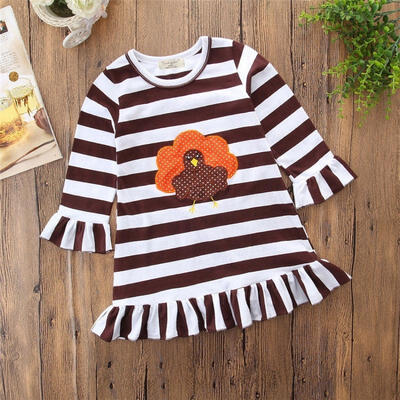 

Cute Toddler Baby Girls Dress Thanksgiving Party Pageant Dresses Kids Clothes