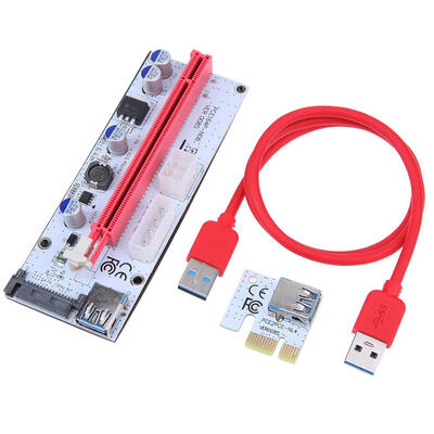 

60cm 008S PCI-E Riser1X 16X USB30 Adapter Card Cable Wire for BTC Miner
