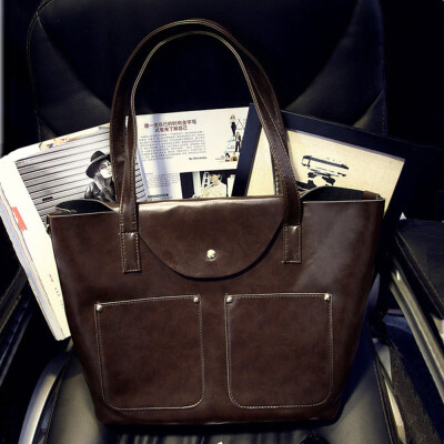 

Tailored Fashion Women Leather Handbag Crossbody Bag Shoulder Bag Tote Bag Black