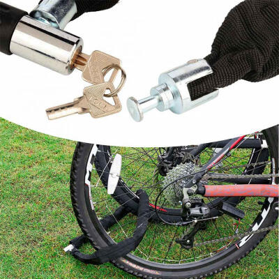 

Greensen 90cm Bicycle Lock Anti-theft Chain with Rubber Sleeve Anti-violence Shackle