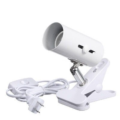 

85-265V 300W UVB Pet Light Holder Clamp Lamp Fixture Solid Ceramics Socket&Iron Shell 360° Adjustable Habitat Lighting&Cer