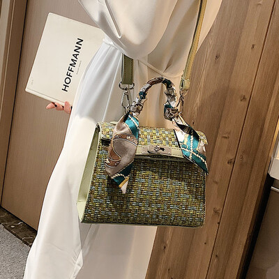 

Woolen bag handbags new 2019 Korean version of the fashion portable Kelly bag shoulder Messenger bag senior sense of the atmosphere