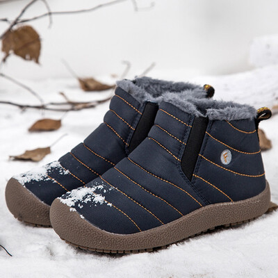 

2018 new plus velvet thickening childrens shoes boys&girls baby shoes childrens cotton boots winter warm short tube princess shoes