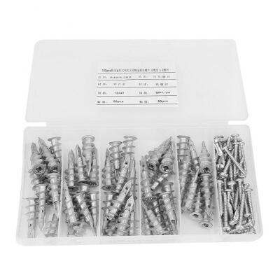 

Greensen 100pcs Zinc Alloy Self Drilling Drywall Hollow-Wall Anchors Self Tapping Screws Kit