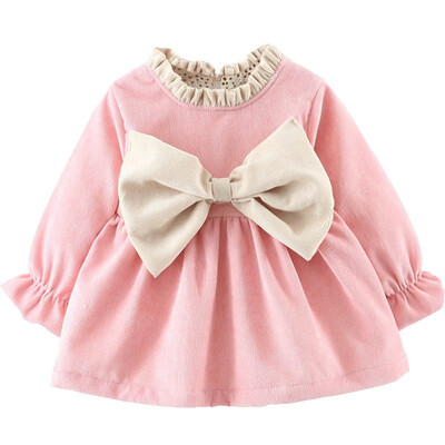

Christmas Dress Winter Plus Velvet Big Bow Cute Baby Girl Dress 0-24Mborn Princess Dress Warm Plus Velvet Xmas Gift