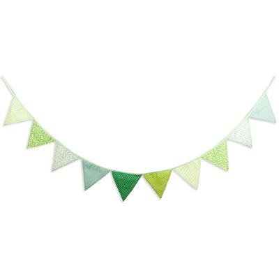 

12 Flags 32m Wave Point Cotton Party Wedding Pennant Bunting Banner Decor