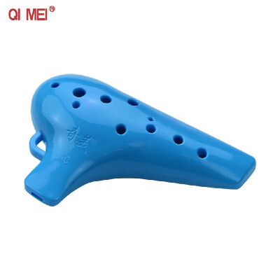 

QI MEI QMT-4 Alto C 12 Holes Ocarina ABS Material Ocarinas Wind Instrument with Music Score&Protective Bag for Beginners