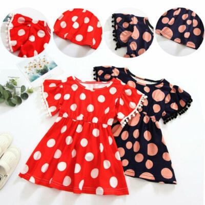 

US Newborn Infant Baby Girl Floral Dress Clothes Ruffle Tops Skirt Outfits Set