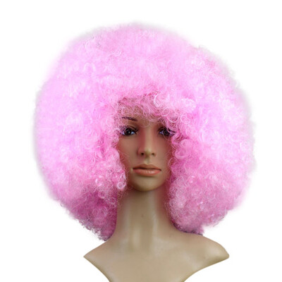 

〖Follure〗Party Disco Funny Afro Clown Hair Football Fan-Adult Afro Masquerade Hair Wig