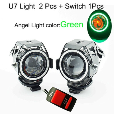 

1Pair Motorcycle LED U7 Headlights 12V 125w High Brightness Motorbike spotlight Motor Driving Head Lights motor auxiliary fog lamp