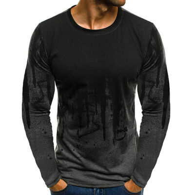 

Fashion Mens Slim Fit Long Sleeve Slim T-shirts Casual Tee Shirt Tops Pullover
